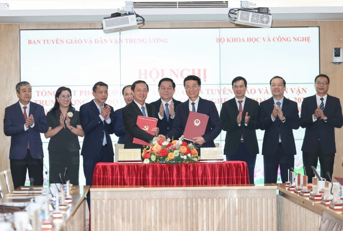 Bộ Khoa học và Công nghệ phối hợp công tác với Ban Tuyên giáo và Dân vận Trung ương