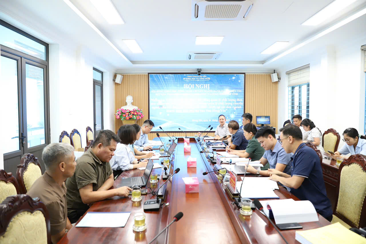 HỘI NGHỊ HỘI ĐỒNG KHOA HỌC VÀ CÔNG NGHỆ CHUYÊN NGÀNH ĐÁNH GIÁ, NGHIỆM THU NHIỆM VỤ KHOA HỌC VÀ CÔNG NGHỆ CẤP TỈNH