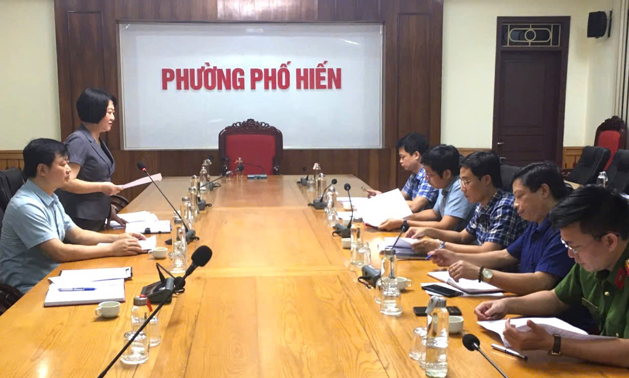 Đồng chí Thái Thị Thu Hường – TUV, Giám đốc Sở Khoa học và Công nghệ kiểm tra công tác ứng phó cơn bão số 3