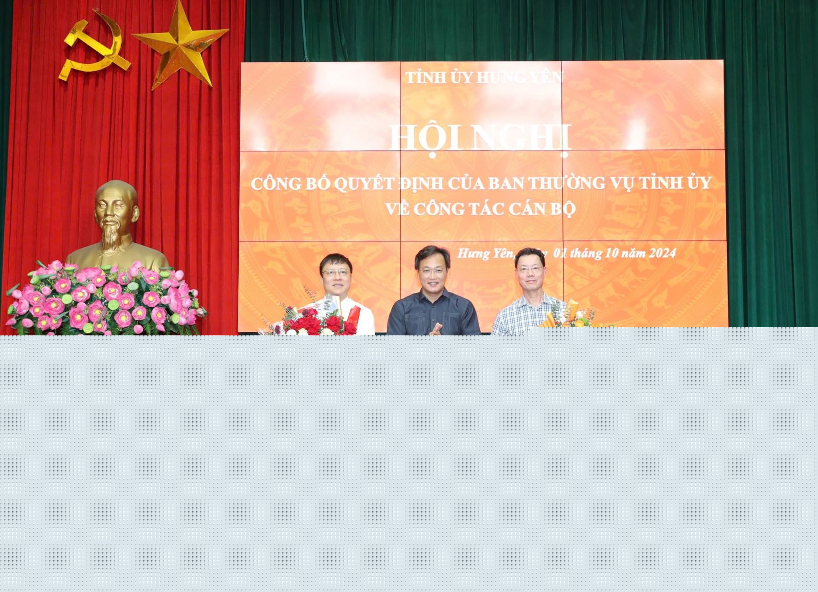Đồng chí Trần Tùng Chuẩn – TUV, Giám đốc Sở Khoa học và Công nghệ được điều động giữ chức vụ Bí thư đảng ủy huyện Yên Mỹ
